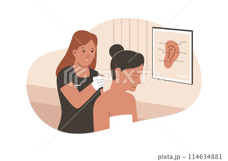 Auriculotherapy vector concept 114634881
