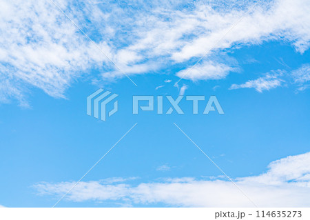 背景素材　青い空と白い雲 114635273