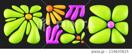 Vector abstract spring flowers. Vector abstract spring flowers. 114635625