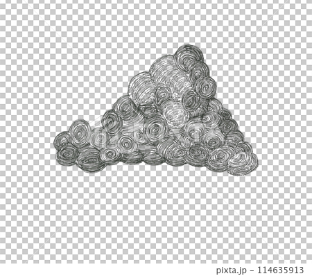 雨雲手繪插畫 雨雲手繪插畫 114635913