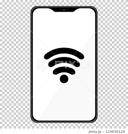 智慧型手機和 Wi-Fi 圖示白屏 114636129
