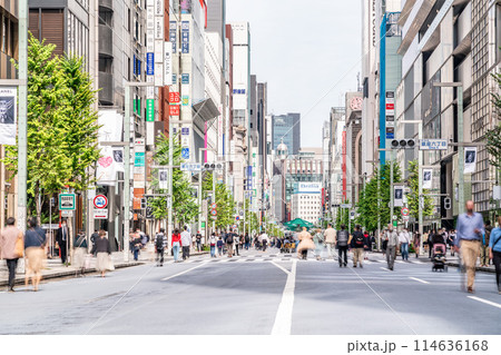 【東京都】銀座の歩行者天国 114636168