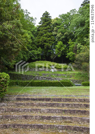 春の梶山古墳の風景 鳥取県 国府町 春の梶山古墳の風景 鳥取県 国府町 114637046