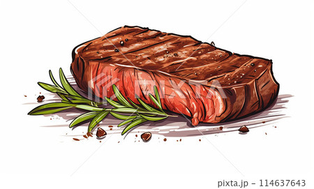 Red cabbage plate food meat isolated beef white pork raw ham fresh meal steak slice smoked sausage closeup fruit fat tasty cut sliced piece snack healthy ingredient 114637643