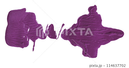 Purple paintbrush isolated on white background. Dark purple color. Purple paintbrush isolated on white background. Dark purple color. 114637702