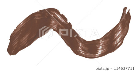 Brown brush isolated on white background. Watercolor Brown brush isolated on white background. Watercolor 114637711