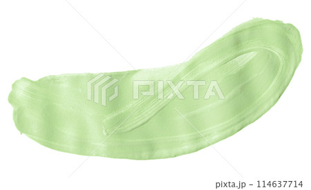 Green paintbrush isolated on white background. Deep lake color. 114637714