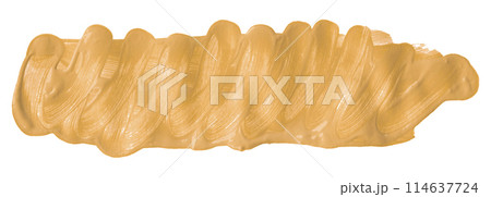 Orange brush isolated on white background. golden apricot color Orange brush isolated on white background. golden apricot color 114637724