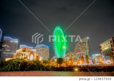横浜　みなとみらいの夜景 114637930