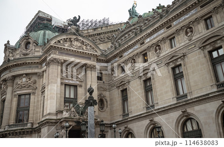 Architectural detail of The Palais Garnier (Opera National de Paris). 114638083
