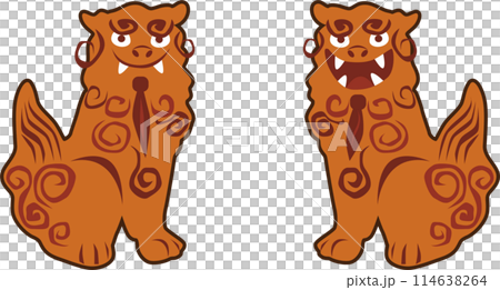 Business style Shisa illustration set 114638264