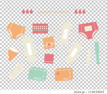 サニタリー用品 カラフルセット 114639945