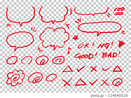 考試評分材料手繪紅筆 114640520