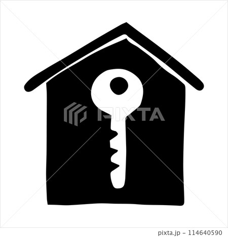 Cute vector illustration. simple doodle style drawing. home and heart. symbol of self-isolation, stay home. sweet home icon, favorite home. real estate, realtor. Cute vector illustration. simple doodle style drawing. home and heart. symbol of self-isolation, stay home. sweet home icon, favorite home. real estate, realtor. 114640590