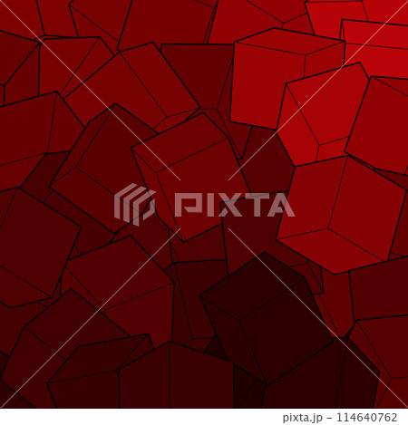 Abstract geometric background. Screensaver template. Red cubes. eps 10 114640762
