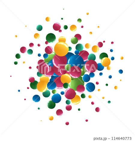 Background of colorful chocolate bean candies on pastel background in disorder. Colorful balls in mess. eps 10 114640773