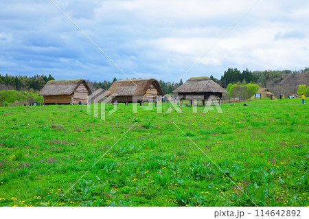 三内丸山遺跡　世界遺産　縄文時代のムラ 114642892