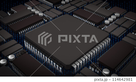 The Ic and pcb Board for technology or it...のイラスト素材 [114642981] - PIXTA