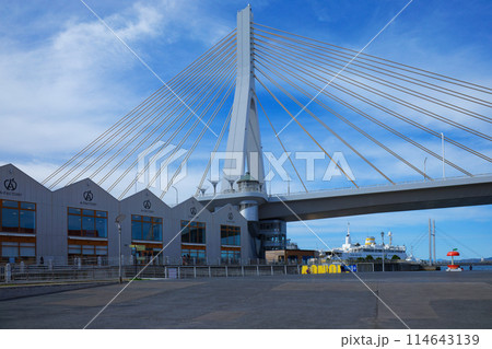 青森ベイブリッジと八甲田丸　エーファクトリー 114643139