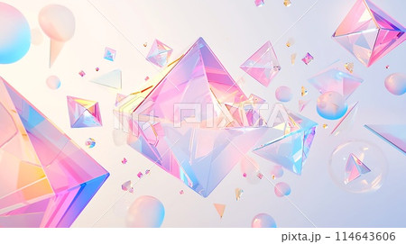 3Dクリア ビジネス背景イラスト 114643606