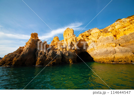 Rocky beach Lagos Portugal 114644547