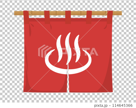 Hot spring curtain vector illustration red Hot spring curtain vector illustration red 114645366
