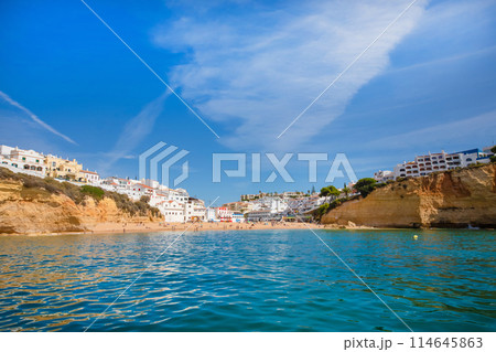 stunningly beautiful rocks in ocean near coast stunningly beautiful rocks in ocean near coast 114645863