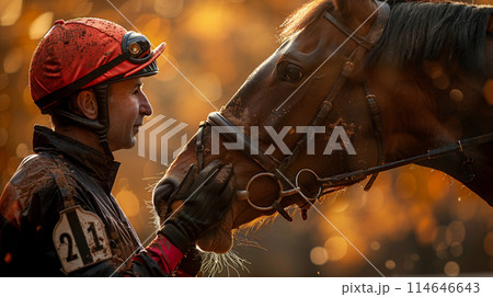 馬とジョッキーの絆 114646643