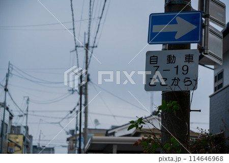 交通事故防止のための道路標識や道路標示 交通事故防止のための道路標識や道路標示 114646968