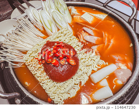 Cheesy Tokbokki korean traditional food Cheesy Tokbokki korean traditional food 114647230