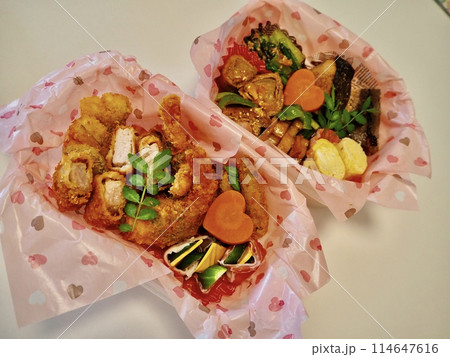 好きなものだけ弁当、妻の手作り家庭料理、家庭で楽しむ夕ご飯、幸せ家族 好きなものだけ弁当、妻の手作り家庭料理、家庭で楽しむ夕ご飯、幸せ家族 114647616