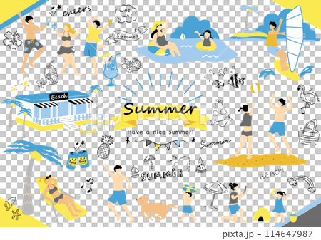 人們享受夏天 114647987