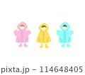 カッパを着てる子どもたち 114648405