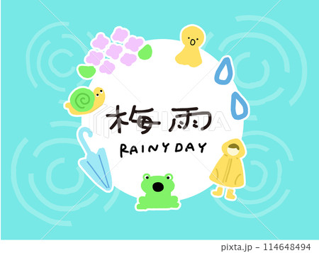 梅雨に使える!イラスト 梅雨に使える!イラスト 114648494