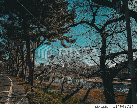 乙川沿いの散歩道　東岡崎駅　愛知県　岡崎市 114648714