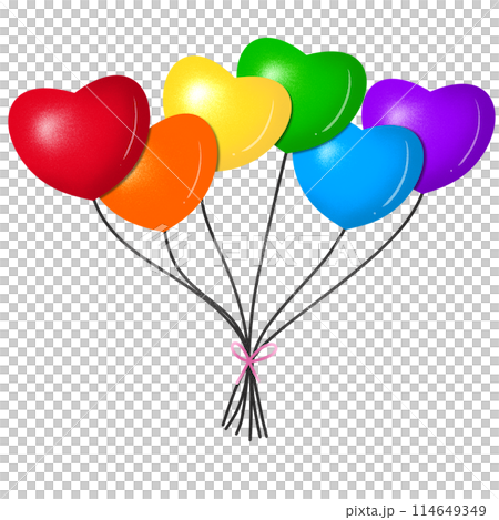 Pride month with balloons for celebration 114649349