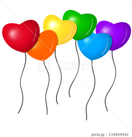 Pride month with balloons for celebration Pride month with balloons for celebration 114649442