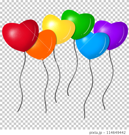 Pride month with balloons for celebration Pride month with balloons for celebration 114649442