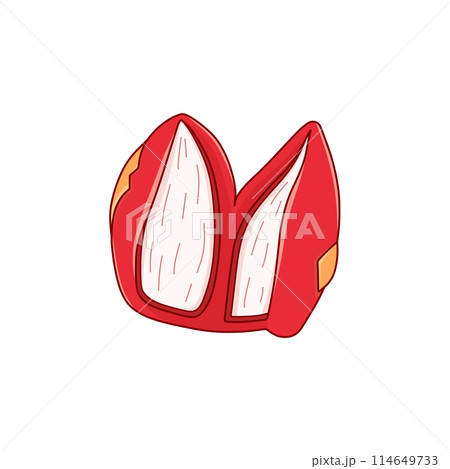 種無しのドライデーツ（赤色のなつめやしの実） 114649733