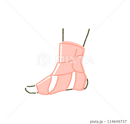 足のサポーター イラスト素材 114649737