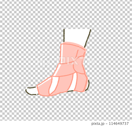 Foot support illustration material 114649737