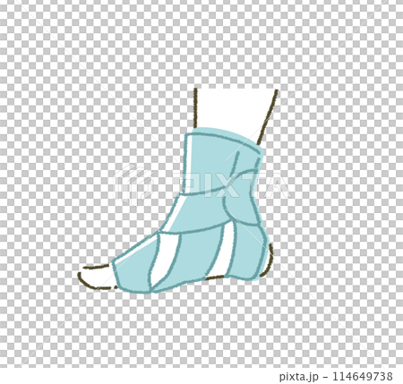 Foot support illustration material 114649738