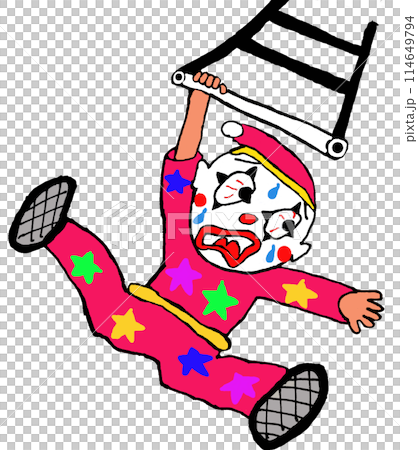 A clown swinging at the circus A clown swinging at the circus 114649794
