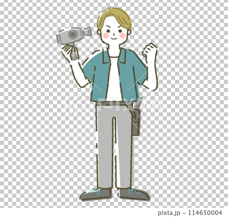 男性美容師 若い男性美容師のイラスト素材 イメージイラスト 114650004