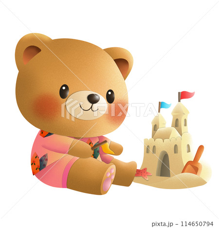Teddies with summer  114650794
