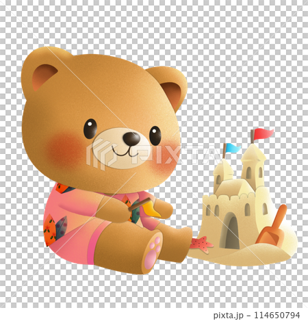 Teddies with summer  114650794