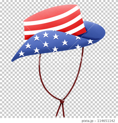 Fourth of July hat illustration Fourth of July hat illustration 114651142