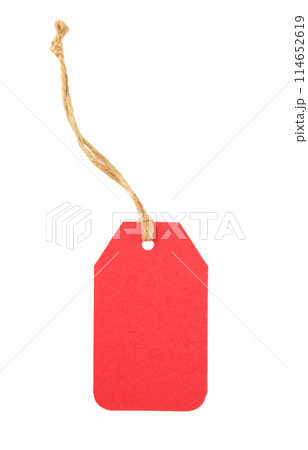 Red sale tag isolated on white background. Black friday Red sale tag isolated on white background. Black friday 114652619