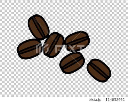 コーヒー豆のイラスト素材 114652662