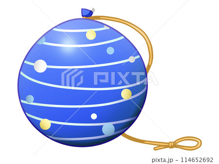 青い水風船のイラスト（主線なし） 114652692